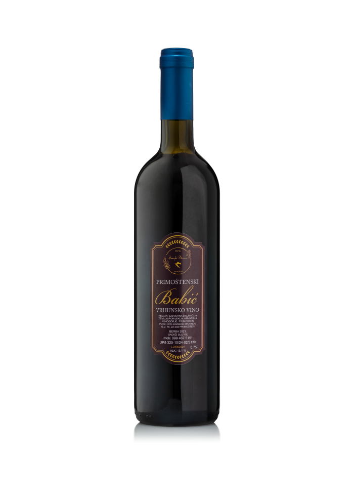 Babić Vrhunsko vino 0,75l OPG Branko Marinov