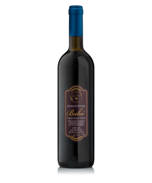 Premium Babić red wine 0.75L – OPG Branko Marinov