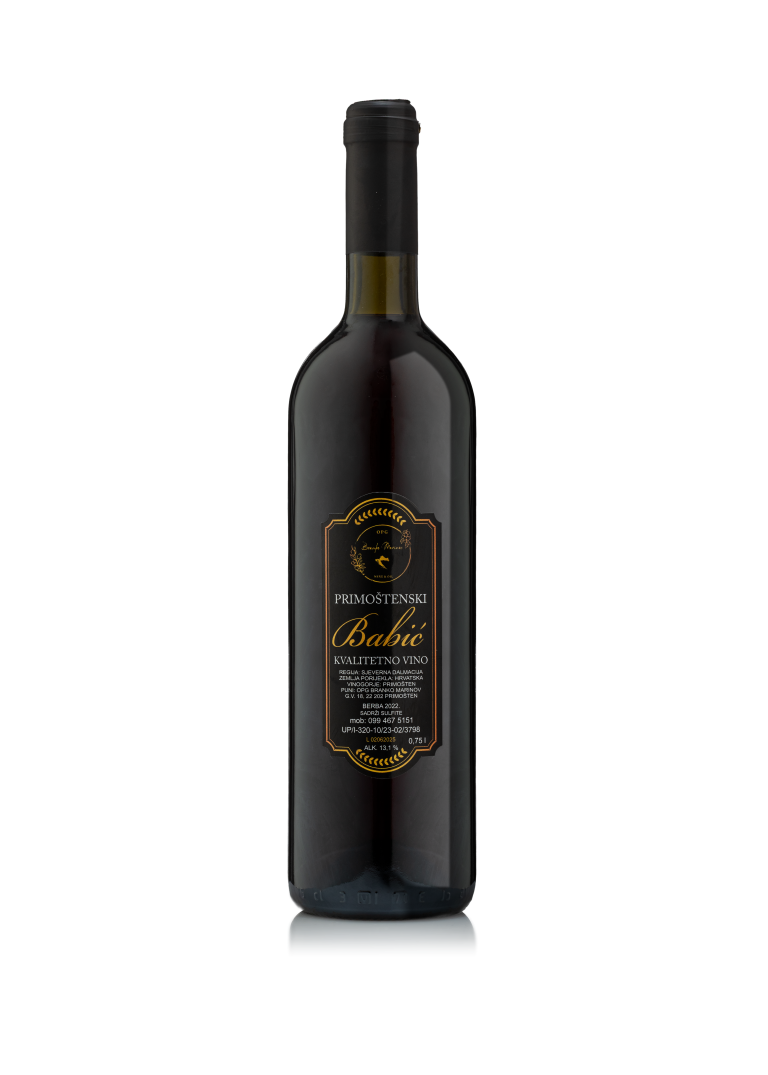 Kvalitetno Vino Babić 0,75l OPG Branko Marinov