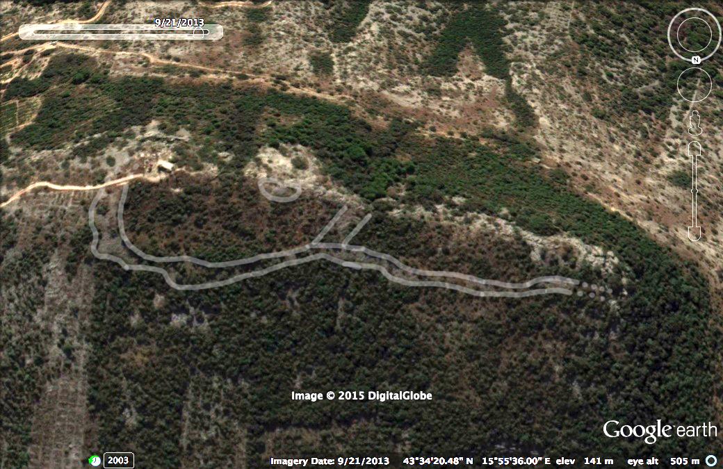 Prehistoric Hillfort on Mount Gaj (Kremik), Primošten Prehistoric hillfort on Mount Gaj near Primošten, visible dry-stone defensive walls and fortification layout - History of Primosten